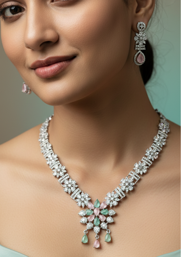 The Radiant Ruby Halo Set