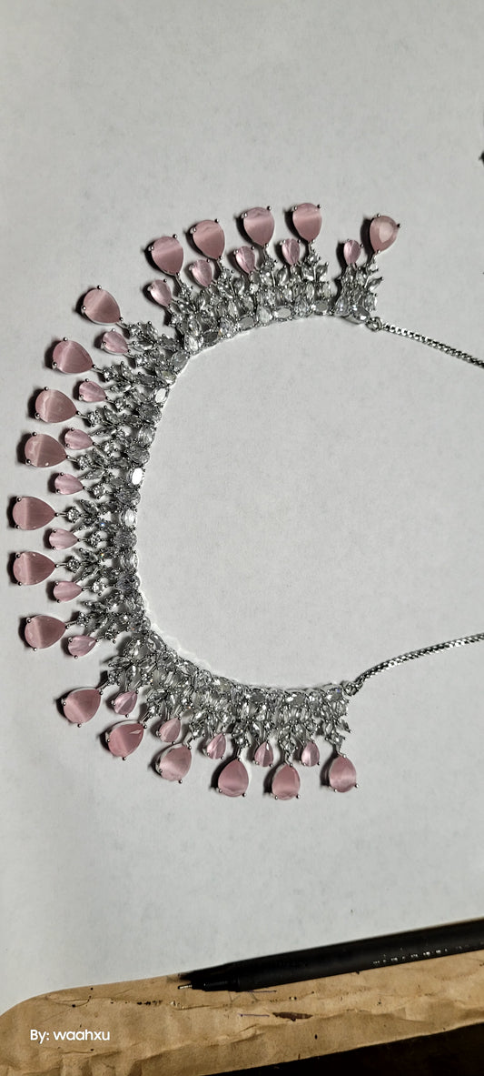 Blush Petal-Drop Necklace