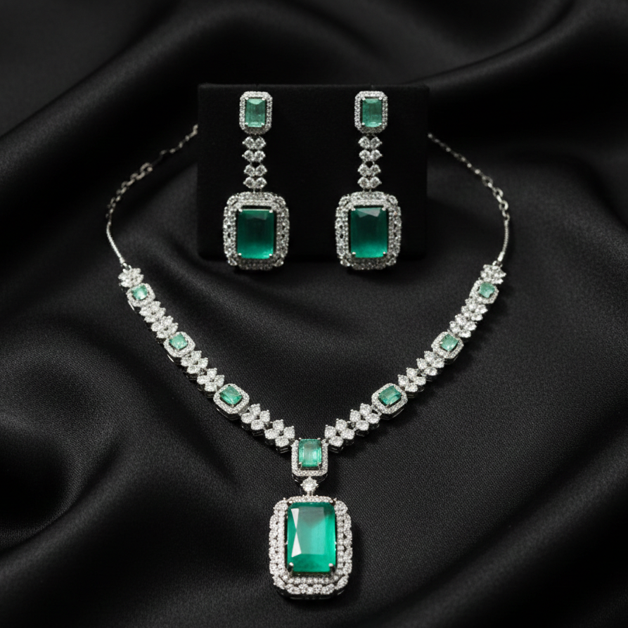 Midnight Royale Rectangular Sapphire Set