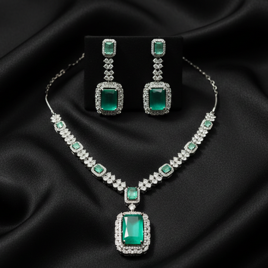 Midnight Royale Rectangular Sapphire Set
