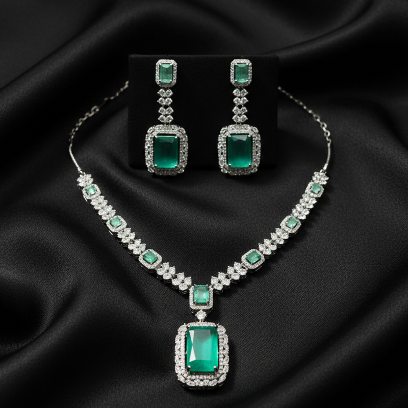 Midnight Royale Rectangular Sapphire Set