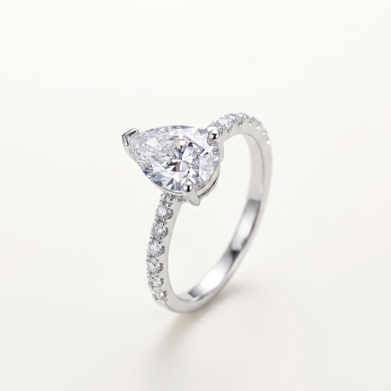 The Lumina Pear Solitaire Ring