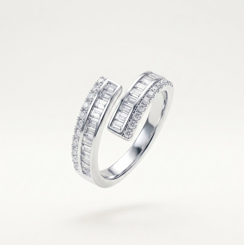 The Helix Baguette Ring