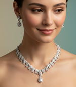 Aurora Halo Teardrop Necklace Set