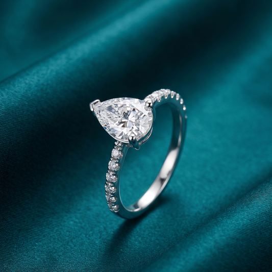 The Lumina Pear Solitaire Ring