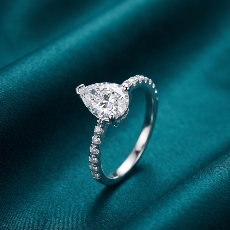 The Lumina Pear Solitaire Ring