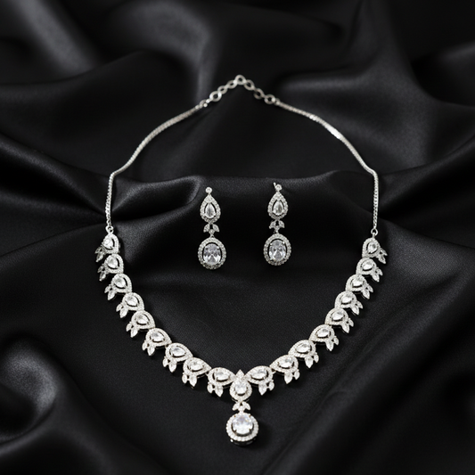 Aurora Halo Teardrop Necklace Set