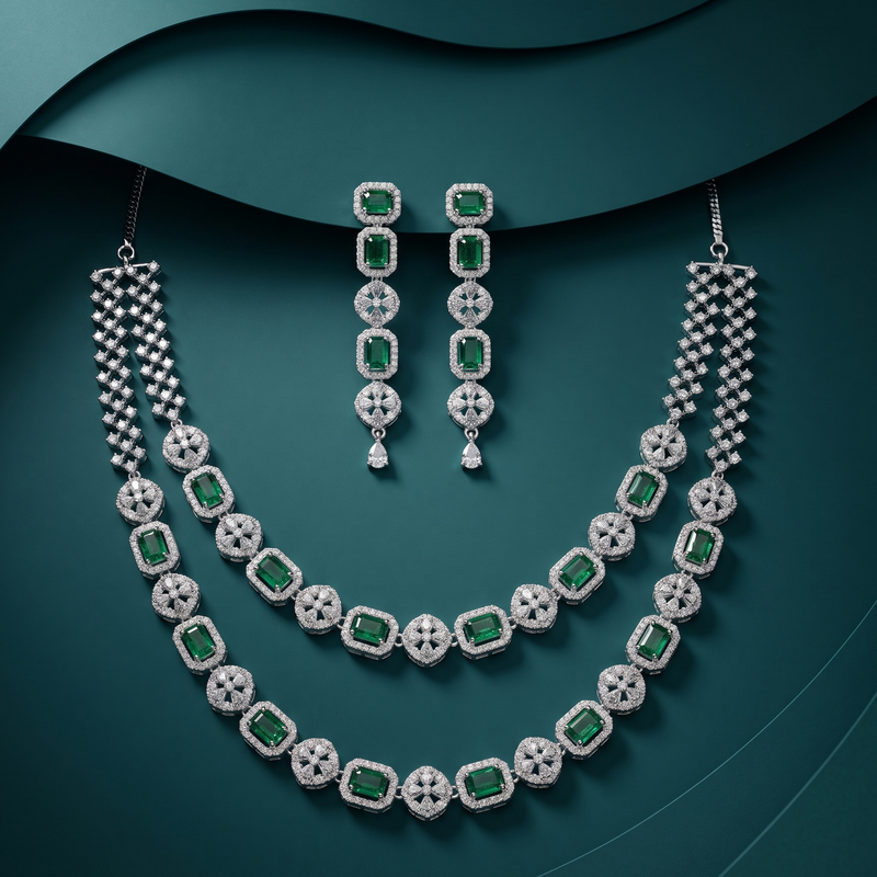 Celestial Flora Dual Line Necklace Set