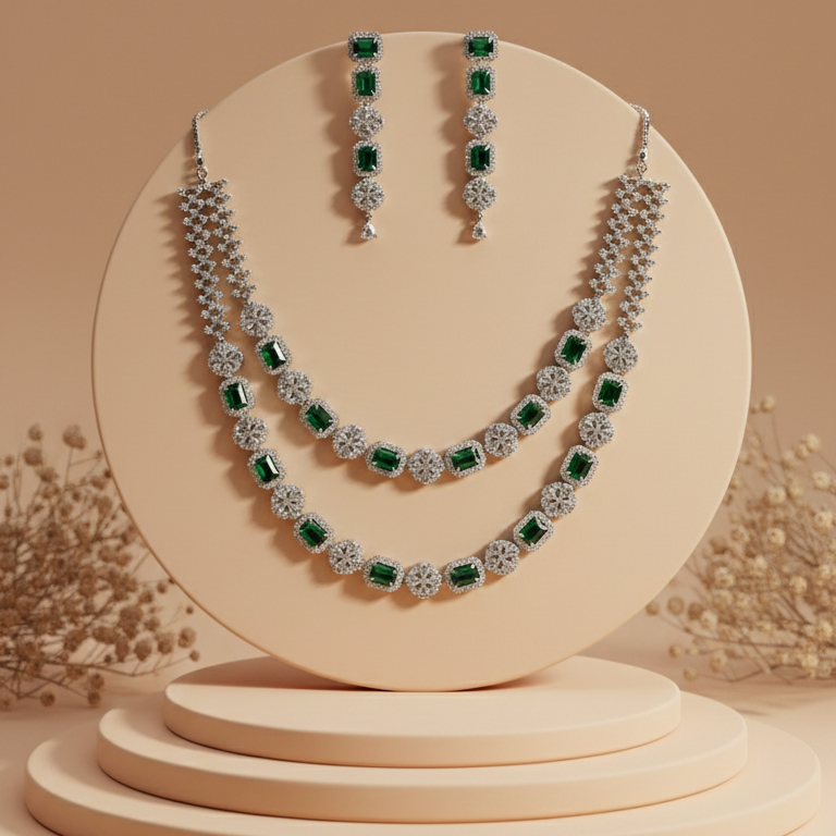 Celestial Flora Dual Line Necklace Set