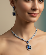 Midnight Royale Rectangular Sapphire Set