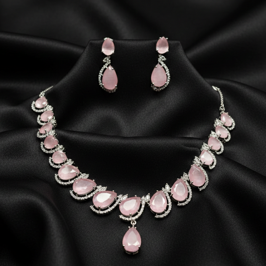 Blush Teardrop Grace Necklace Set