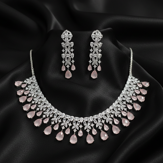 Blush Petal-Drop Necklace