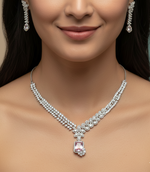 Lilac Royale Emerald-Cut Necklace Set