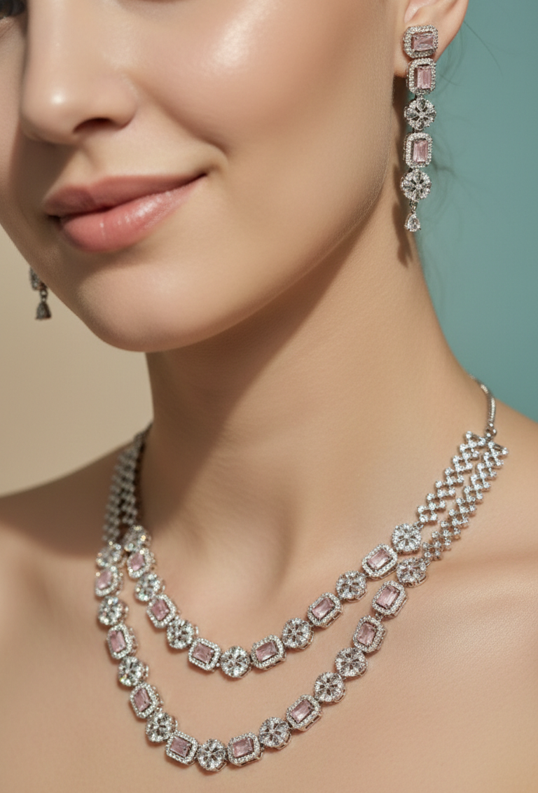 Celestial Flora Dual Line Necklace Set