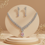 Lilac Royale Emerald-Cut Necklace Set