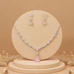 Dewdrop Solitaire Station Necklace Set