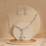 Dewdrop Solitaire Station Necklace Set